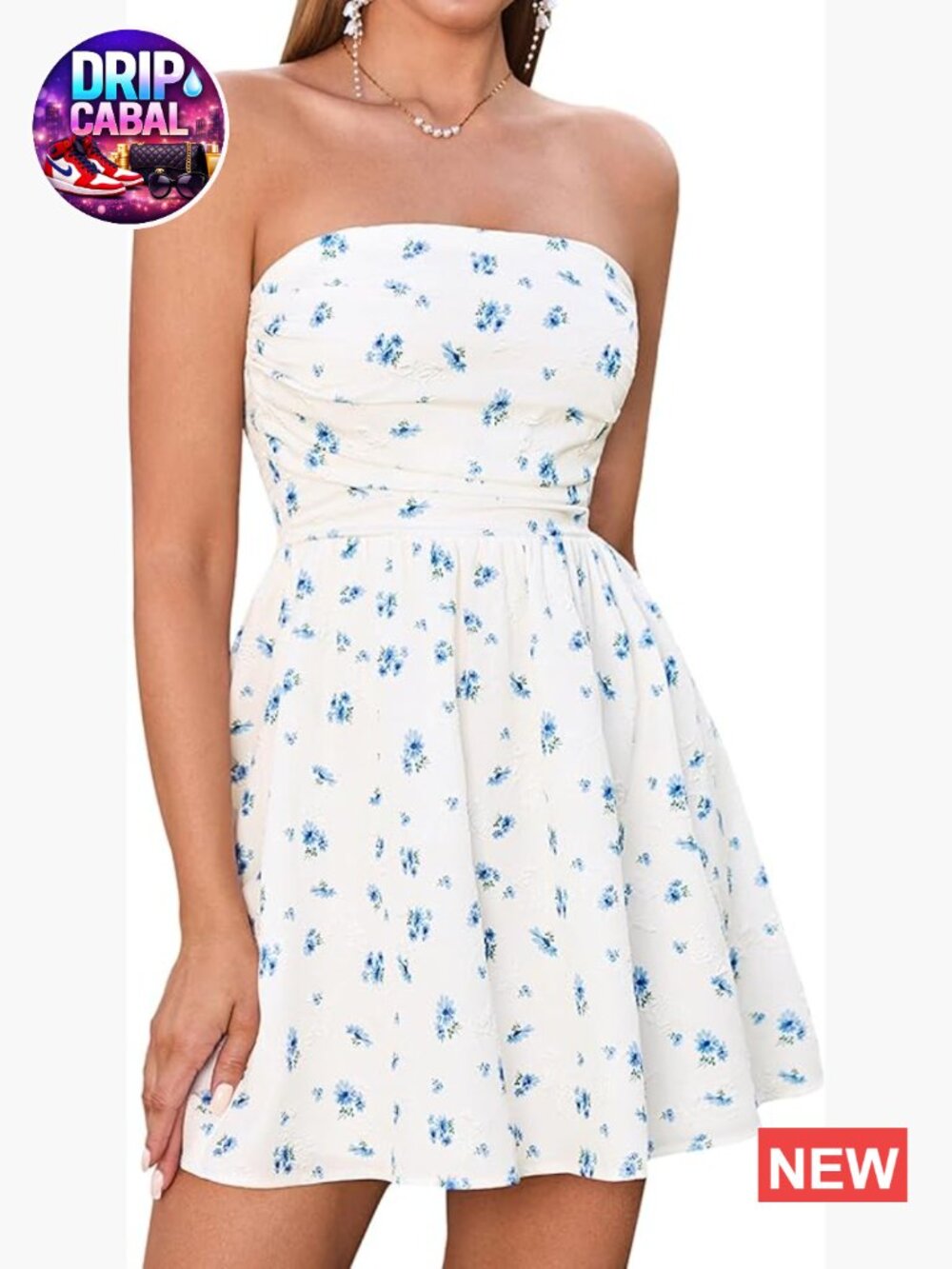 Strapless Mini Dress Sleeveless Smocked A Line Tube Top
